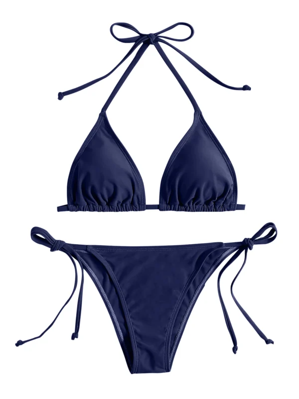 Swimwear Thong Bikini Set Sexy New Navy Blue Swimsuits Woman Sexy Bathing Suits Bikinis Triangle Bandage Female Beachwear - Image 7