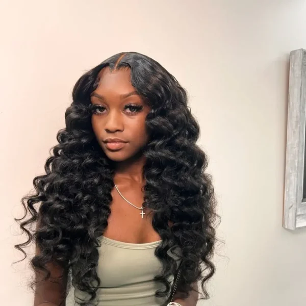 40 Inch Loose Deep Wave 13x4 13x6 HD Transparent Human Hair Wig 250 Density Brazilian Water Curly Nature Wave Lace Frontal Wigs - Image 15