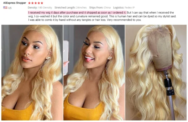 Blonde Body Wave Lace Front Wig HD Transparent Lace 13x4 13x6 Human Hair Wig 613 Pre Plucked Full Frontal Wigs For Black Women - Image 9