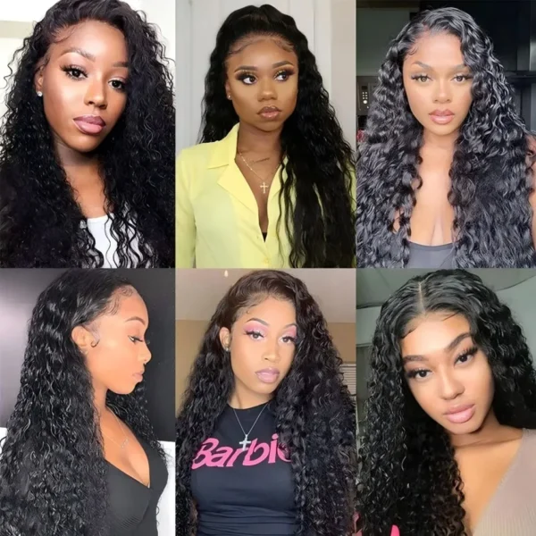 Hd Lace Wig 13x6 Human Hair Pre Plucked Curly Wig 40 Inch Deep Wave Frontal Wig Water Wave Lace Front Wig Brazilian Hair Wigs - Image 12