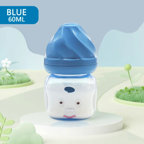 0-6 months newborn baby mini bottle, 60ml creative small windmill baby bottle, fall-proof and anti-colic PP bottle, BPA-free - Image 11