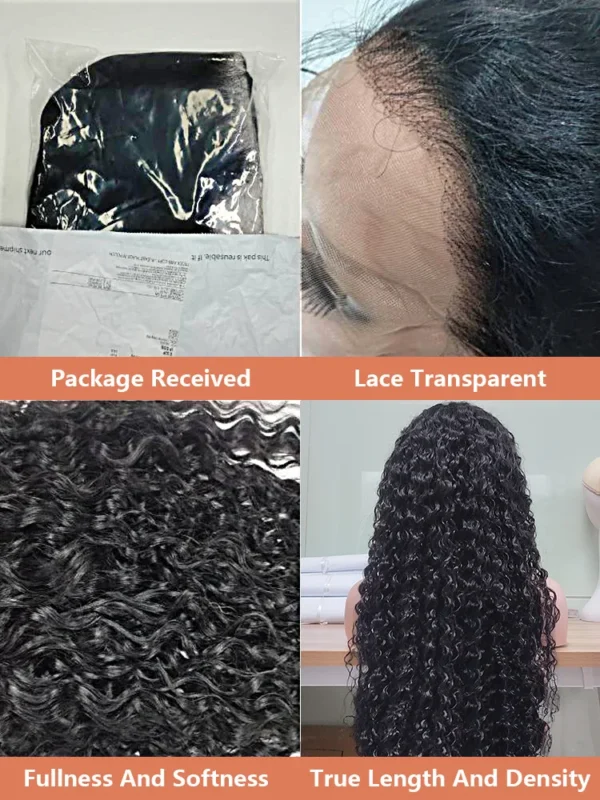 250 Density Transparent HD Human Hair Wig 30 32 40 Inch Deep Wave 13x4 Curly Lace Front 13x6 Water Wave Lace Frontal Wigs - Image 7