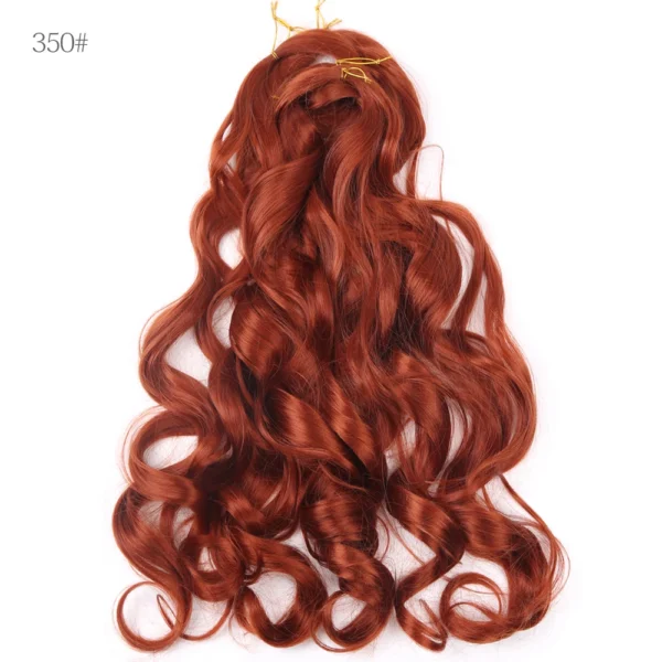 French Curly Crochet Braiding Hair Synthetic Loose Wave Ombre Braids Hair for Women  Spiral Curls Pre Stretched Hair Extensions - Image 30