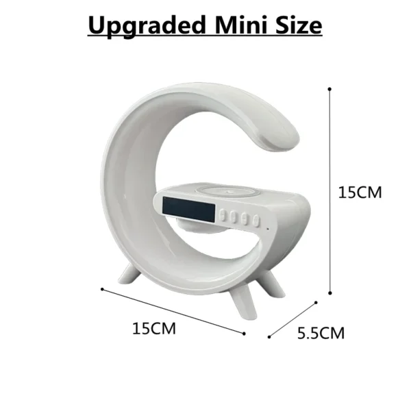 Wireless Charger Pad Stand Speaker TF Card RGB Night Light Lamp Alarm Clock Fast Charging Station Dock for iPhone Samsung Xiaomi - Image 19