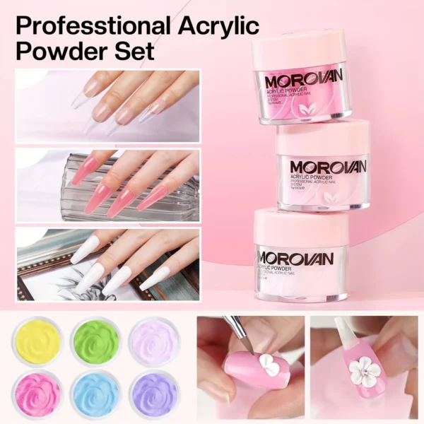 Morovan Professional Beginner Acrylic Nail Starter Kit, Convenient All-In-One Kit For Home Salon, Valentine's Day Holiday Gift - Image 5