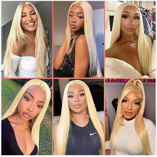 13x6 HD Transparent 613 Blonde Lace Frontal Wig Human Hair  200% Density  36 inches Lace Frontal Wig straight Lace Frontal Wigs - Image 14