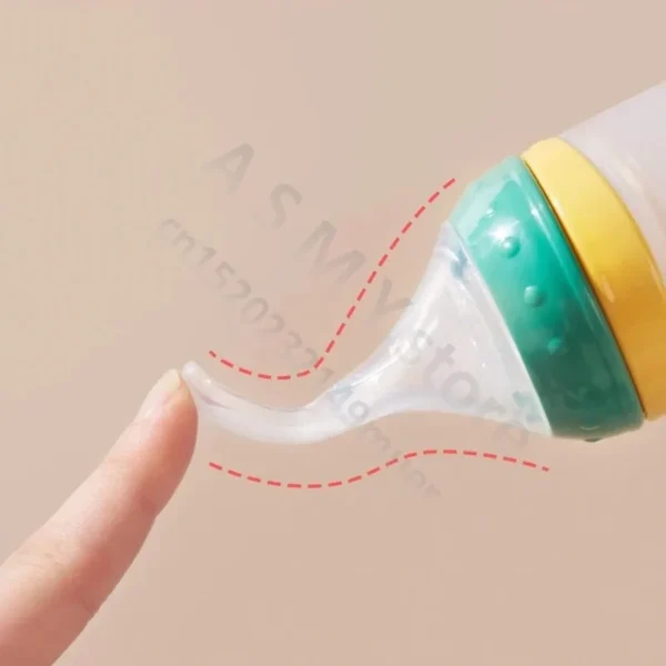 BBET Squeezing Feeding Bottle Silicone Newborn Baby Training Rice Spoon Infant Cerea Food Supplement Feeder Safe Tableware - Image 5