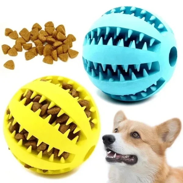Natural Rubber Pet Dog Toys Dog Chew Toys Tooth Cleaning Treat Ball Extra-tough Interactive Elasticity Ball5cm for Pet Products - Image 4