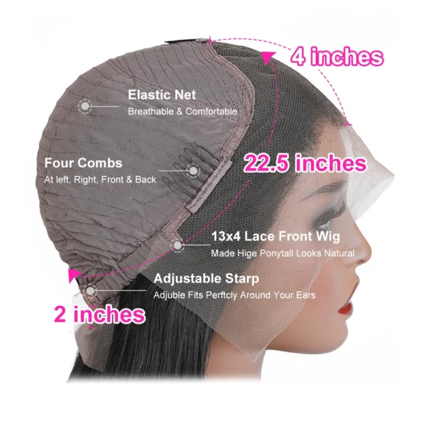 180% Body Wave Glueless Wig Glueless Body Wave Human Hair Wigs For Women 13x4 Lace Frontal Human Hair Wig Glueless Wig Human Hai - Image 8
