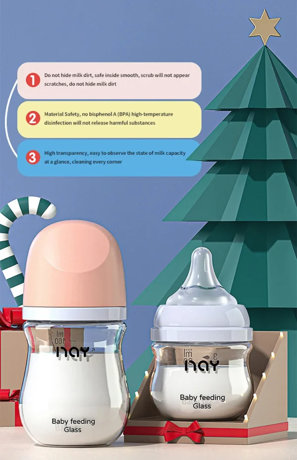 Dr.isla Glass Bottles Newborn Feeding Bottles 80ML/160ML Baby Bottle Anti-flatulence Milk Feeding Bottles Infant BPA free - Image 12