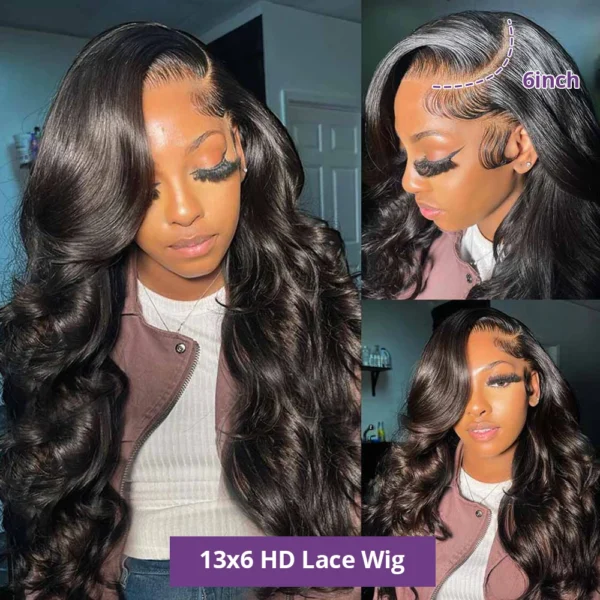 Body Wave 13x4 13x6 360 Hd Transparent Lace Front Wigs Human Hair Wig Brazilian 30 40 Inch Body Wave Lace Frontal Wig For Women - Image 2