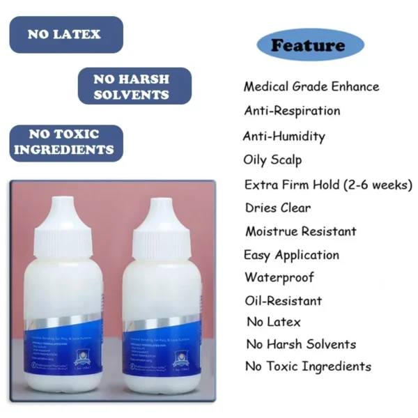 Plussign Wig Glue With Remover Super Lace Glue For Lace Wigs/Toupee/Closure Hair Glue Remover Wig Installation Kit - Image 10