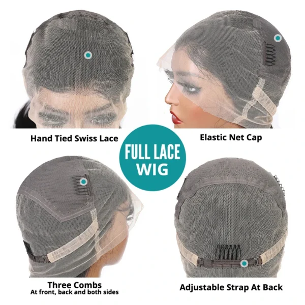 Real Full Lace Wigs 100% Human Hair for Braided Wigs Knotless Braids Straight HD Full Lace Frontal Wig Braid Wigs Preplucked - Image 6