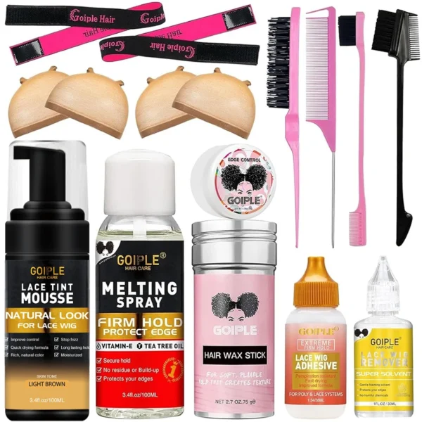 GOIPLE Melting Spray Glue for Lace Front Wig Tint Mousse Foam Waterproof Hair Extension Bond Adhesive Wax Stick Edge Control Gel - Image 10