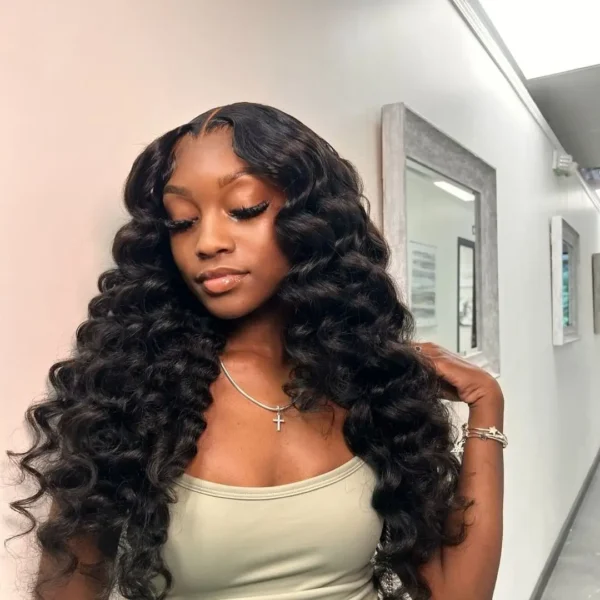 40 Inch Loose Deep Wave 13x4 13x6 HD Transparent Human Hair Wig 250 Density Brazilian Water Curly Nature Wave Lace Frontal Wigs - Image 17