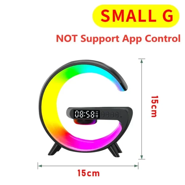 Multifunction Wireless Charger Stand Bluetooth 5.0 Speaker FM TF RGB Night Light Fast Charging Station for iPhone Samsung Xiaomi - Image 8