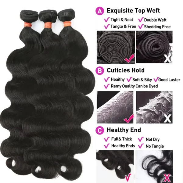 Brazilian 13x4 Lace Front Human Hair Wigs With Bundle Body Wave Lace Front Wigs 13x6 HD Lace Frontal Wig Glueless Wig Human Hair - Image 9