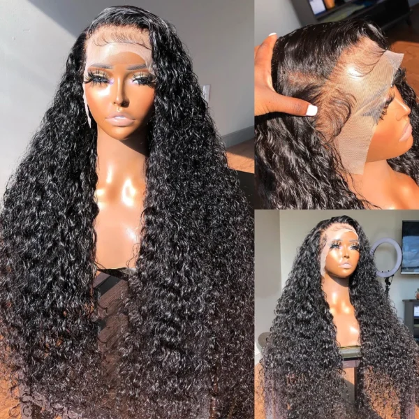 Wulala 40 Inch Deep Wave Lace Front Wig 13x6 Hd Lace Frontal Wig 13x4 Curly Human Hair Wigs For Women 4x4 360 Pre Plucked Lace - Image 11