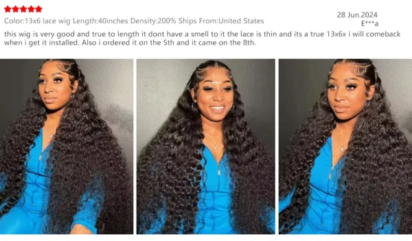 40 50 Inch Deep Wave 13x6 13x4 Lace Front Human Hair Wig 200% Remy Curl 360 Full Lace Frontal Wig Human Hair For Black Women - Image 8