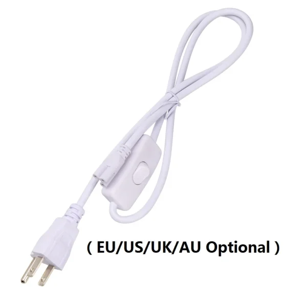 Power Cord Cable for T8 Tube LED Grow Light with On Off Switch 3Pin Integrated Tube Connector Extension Cable EU US Plug - Image 6