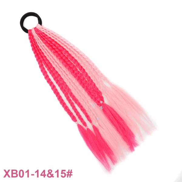 Girls Colorful Braids Ponytail Hair Ornament Headbands Rope Rubber Bands Beauty Hair Bands Headwear Braid Kids Gift Hair Accesso - Image 17