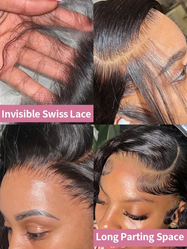 300% High Density 40 46 Inch Bone Straight 13x6 HD Lace Front Wigs Human Hair Brazilian 13x4 360 Full Lace Frontal Wig Pre Pluck - Image 3
