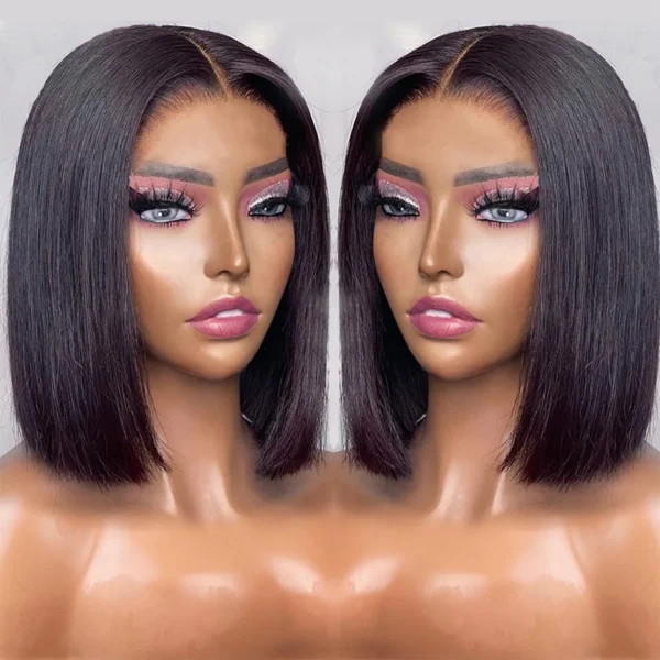 Wear And Go Bob Wigs For Women Human Hair 180% Straight Glueless Wig Ready To Go Human Hair Wigs Pre Cut Lace Air Wig Sale - Image 4