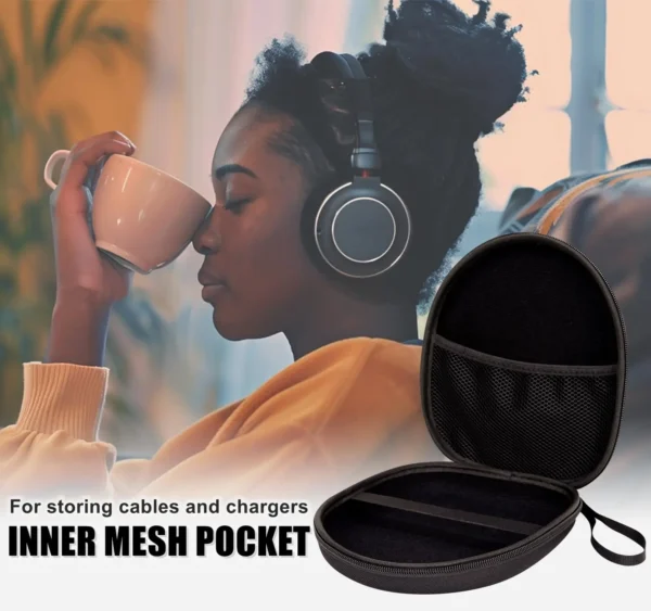Universal Wireless On-Ear Headphones Case Compatible with JBL Tune 520BT 510BT Sony/Anker/Bose/BERIBES/Picun Headset Storage Bag - Image 4