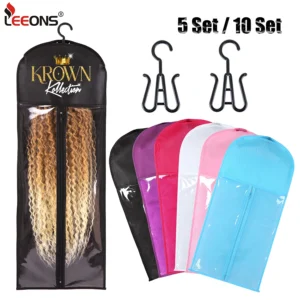 New Hair Extensions Storage Bag With Hanger Portable Wig Storage Bags For Multiple Wigs Ponytail Bundles Hair Extensions Wig Bag