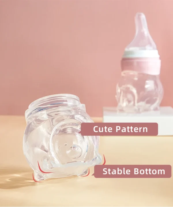 1 Pc Baby Medicine Feeder Bottle 70ml Bear Design Prevent Choking With 2 Pcs  Silicone Replacement Pacifier And Food Spoon Head - Image 16