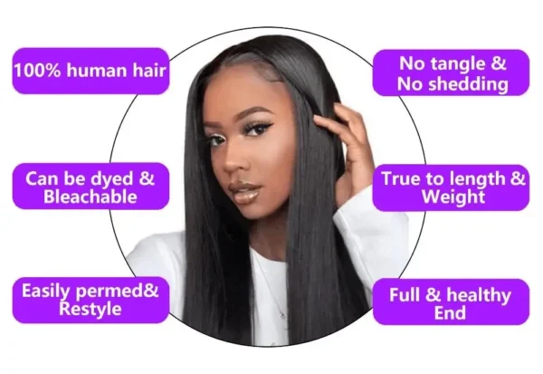 13x4 HD Lace Frontal Wig 13x6 Lace Front Human Hair Wigs For Black Women 16-36 Inch Body Wave Lace Front Wig Brazilian Hair Wig - Image 7