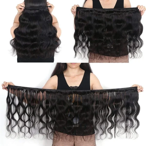 Body Wave Bundles 100% Human Hair Extensions Brazilian Remy 30 Inch Water Wavy Raw Hair Bundles Virgin Double Weft Hair Weaving - Image 15