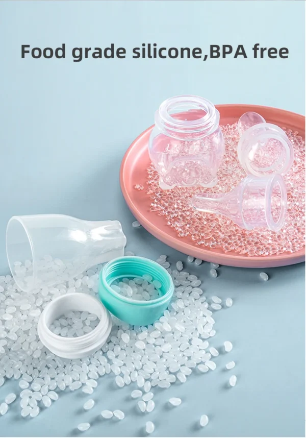 1 Pc Baby Medicine Feeder Bottle 70ml Bear Design Prevent Choking With 2 Pcs  Silicone Replacement Pacifier And Food Spoon Head - Image 19