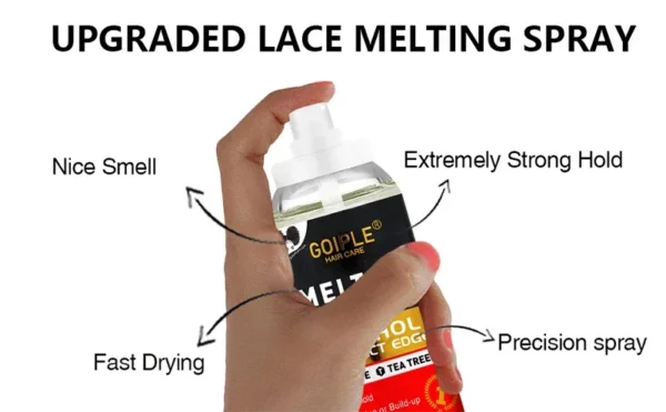 GOIPLE Melting Spray Glue for Lace Front Wig Tint Mousse Foam Waterproof Hair Extension Bond Adhesive Wax Stick Edge Control Gel - Image 14