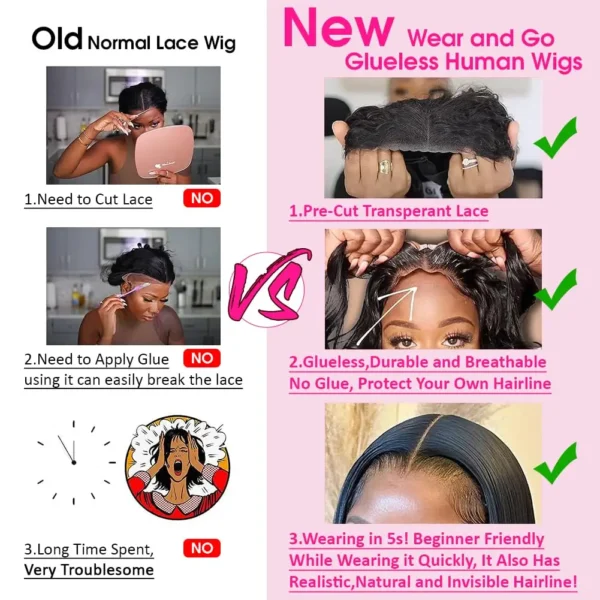 Loose Deep Wave Human Hair Wigs For Women Human Hair Glueless Wig Human Hair Ready To Wear Pre Plucked Brazilian Raw Human Hair - Image 16
