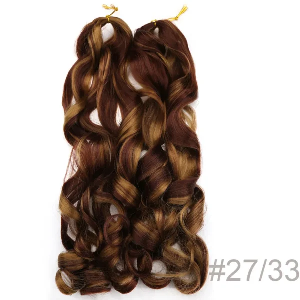 French Curly Crochet Braiding Hair Synthetic Loose Wave Ombre Braids Hair for Women  Spiral Curls Pre Stretched Hair Extensions - Image 41
