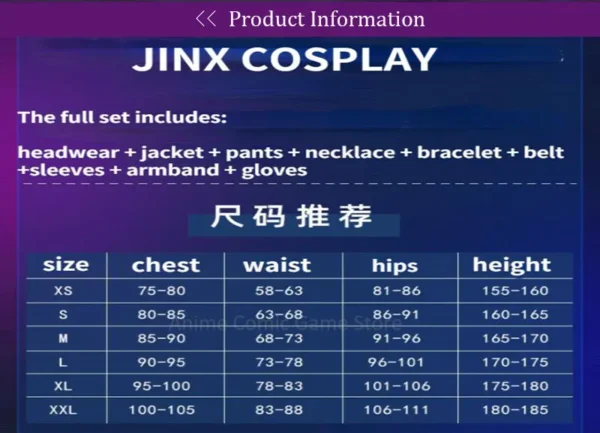 Anime Game LOL Arcane Cosplay Costume Crit Loli Jinx Cosplay Loose Cannon Cosplay Outfit Shoes Wig Sexy Women Carnival Costume - Image 13