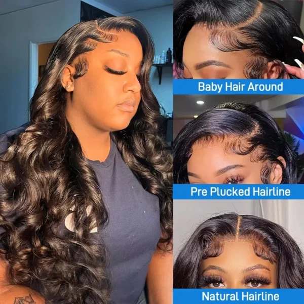 Body Wave Wigs 40 Inch 13x6 Hd Lace Frontal Wig 250 Density Human Hair Wigs Hd Lace Wig 13x4 Preplucked Brazilian Hair Wigs - Image 5