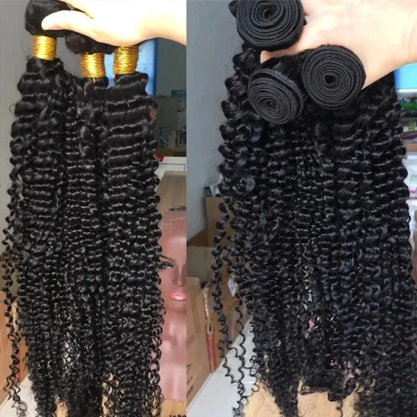 30 Inch Deep Wave 1 3 4 Bundles Deal Bralizian Hair Weave Bundles 100% Virgin Human Hair Water Wave Curly Bundles Extensions - Image 2