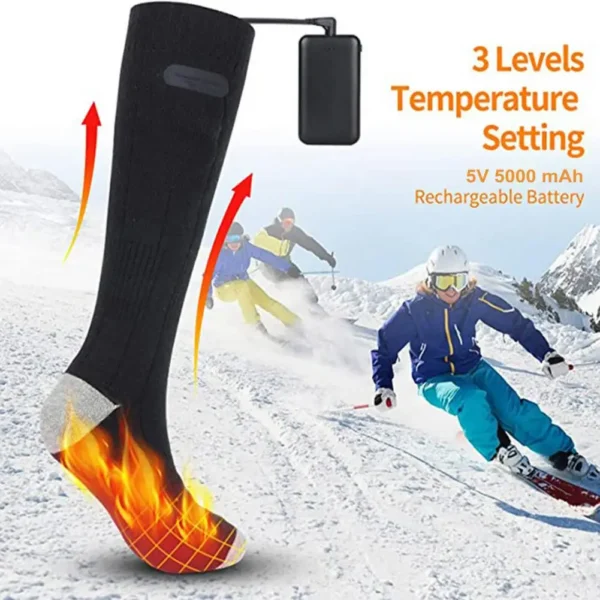 Heated Socks Thermal Winter Warm Skiing Heating Arthritis Electric Socks App Control Rechargeable Outdoor Sport Foot Warmer - Image 2
