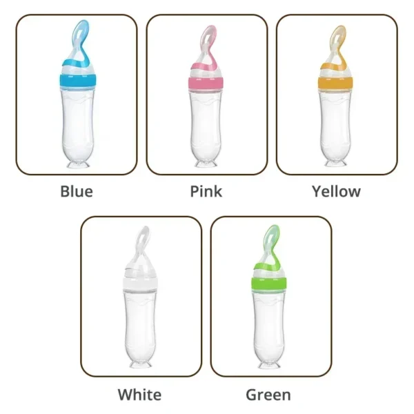 Baby Food Feeder, Silicone Baby Food Dispensing Spoon, 3 Oz Squeeze Feeding Spoons with Suction Cup for Boys Girl Kids Toddlers - Image 24