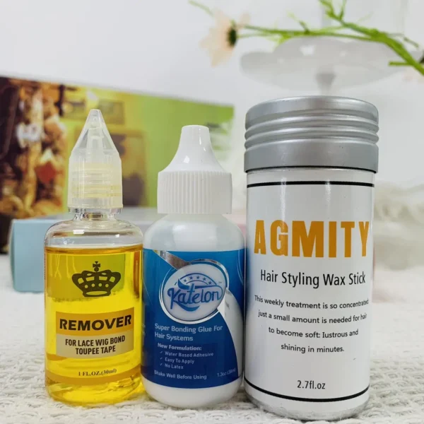 Lace Glue Waterproof Extra Hold Invisible For Lace Front Wig + Plant Glue Remover Wig Installation Kit Set Hair Accessories - Image 6