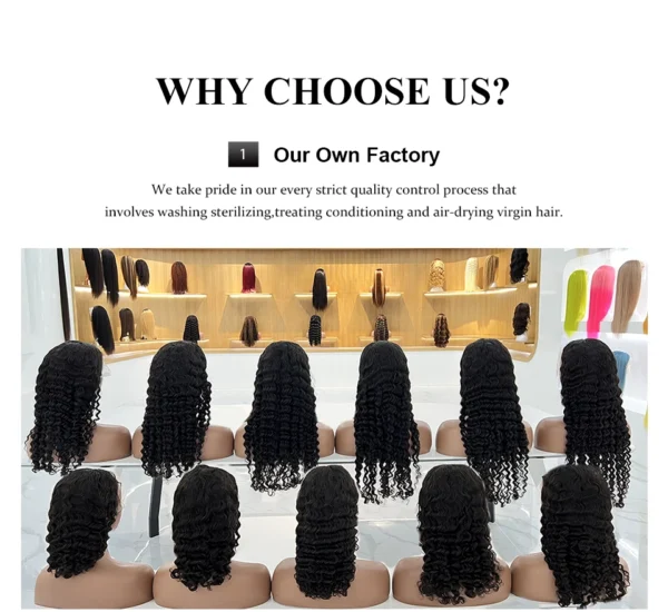 250 Density HD Invisi Strap 360 Full Lace Frontal Kinky Curly Wig 30 inch Black Human Hair Drawstring Snug Water Wig Glueless - Image 9
