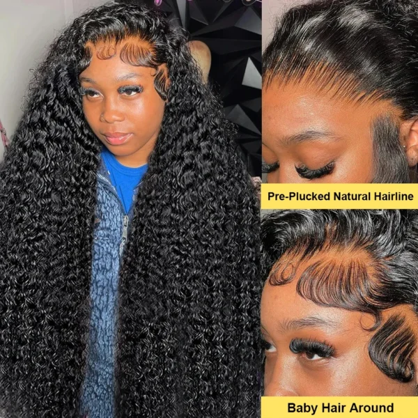 250 Density Transparent HD Human Hair Wig 30 32 40 Inch Deep Wave 13x4 Curly Lace Front 13x6 Water Wave Lace Frontal Wigs - Image 10