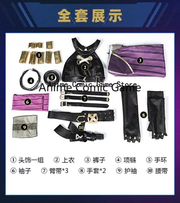 Anime Game LOL Arcane Cosplay Costume Crit Loli Jinx Cosplay Loose Cannon Cosplay Outfit Shoes Wig Sexy Women Carnival Costume - Image 5