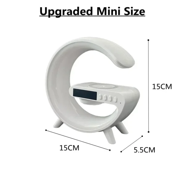 Multifunction RGB Light Bluetooth Speaker Alarm Clock 15W Wireless Charger Stand Pad For iPhone Samsung Fast Charging Station - Image 6