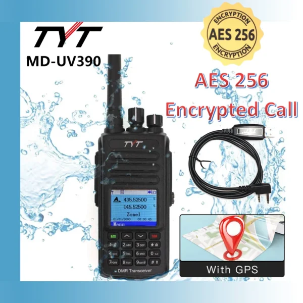 TYT NEW AES256 Encryption MD-UV380/390  Digital Walkie Talkie VHF UHF Dual Band Waterproof Radio GPS Ham Radio DMR Walkie Talkie - Image 10