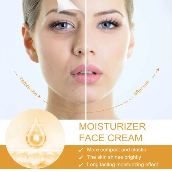 Vitamin C &Turmeric Moisturizer Face Cream Fade Dark Spot Wrinkle Brightening Skin Firming Tighten Lighten Dullness Face Cream - Image 5