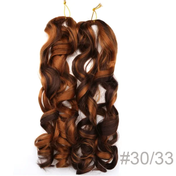 French Curly Crochet Braiding Hair Synthetic Loose Wave Ombre Braids Hair for Women  Spiral Curls Pre Stretched Hair Extensions - Image 42