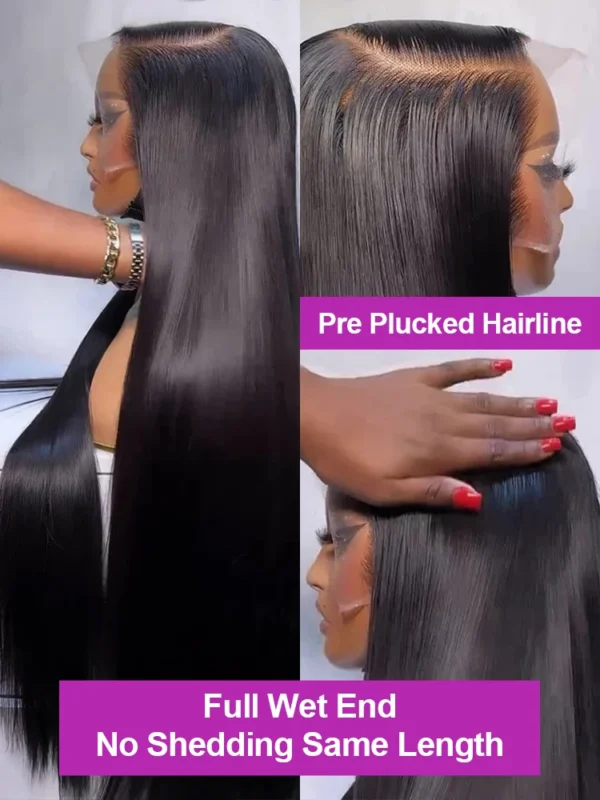 250 Density 13x6 Bone Straight Hd Lace Front Wig 40 46 50 Inch 13x4 Lace Frontal Human Hair Wigs For Women Brazilian Hair Wigs - Image 4